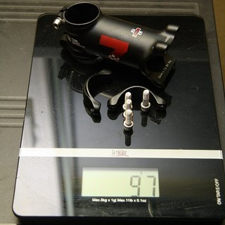Gewicht Kalloy Vorbau Uno 31.8mm, 80mm, ±7°