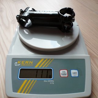 Gewicht Reverse Components Vorbau XC 6° Super Light 31.8mm, 90mm, 6°