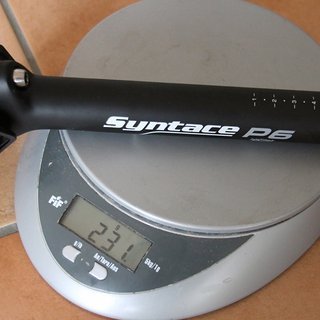 Gewicht Syntace Sattelstütze P6 Carbon HiFlex 27,2 x 400mm