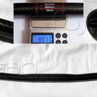 Gewicht No-Name Lenker Carbon Flatbar 25,4 x 600mm