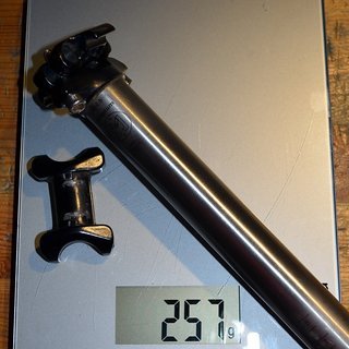 Gewicht MacMahone Sattelstütze MRC Ti 26,8x360