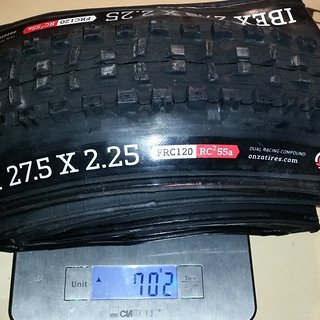 Gewicht Onza Reifen IBEX FR FRC120 27.5x2.25