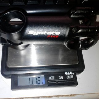Gewicht Syntace Vorbau Force 149 31.8mm, 75mm, 6°