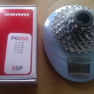 Gewicht SRAM Kassette PG-850 8-fach, 11-28Z