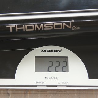 Gewicht Thomson Sattelstütze Elite 31.6 x 367mm