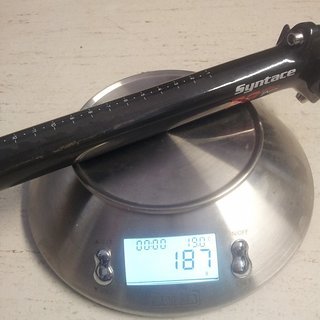 Gewicht Syntace Sattelstütze P6 Carbon Hi Flex 27,2mm 