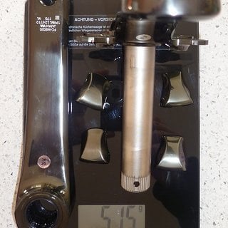 Gewicht Shimano Kurbel XTR Trail FC-M9020-1 170mm