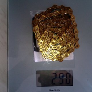 Gewicht KMC Chain Kette X 9 L Gold 116 Glieder, 9-fach