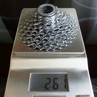 Gewicht Shimano Kassette XT CS-M750 9-fach, 11-32Z