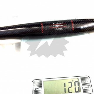 Gewicht No-Name Lenker Carbon Flatbar 31.8mm, 700mm