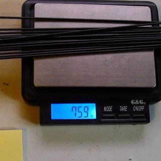 Gewicht Sapim Speiche D-Light 256mm, 16 Stück
