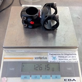 Gewicht Syntace Vorbau Superforce (tuned) 31.8mm, 45mm, 6°