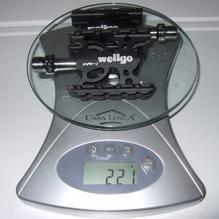 Gewicht Wellgo Pedale (Platform) WR-1 93x61.4x22mm