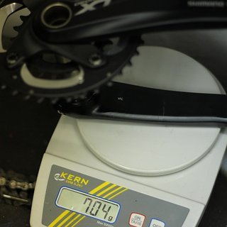 Gewicht Shimano Kurbelgarnitur XT FC-M785 (tuned) 175mm; 24/38Z