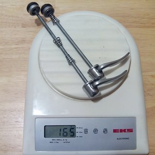 Gewicht Shimano Schnellspanner XTR 900er Reihe 135mm
