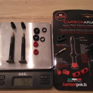 Gewicht Barbieri Weiteres/Unsortiertes CarbonAria Presta, 45mm, 2 Stück