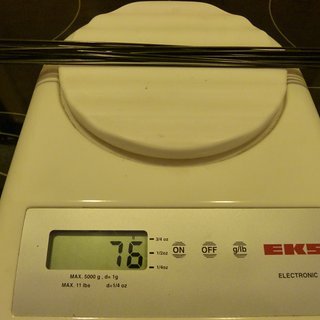 Gewicht Sapim Speiche Laser 291mm, 16 Stück