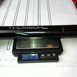 Gewicht Thomson Sattelstütze Elite  30,9 x 240mm