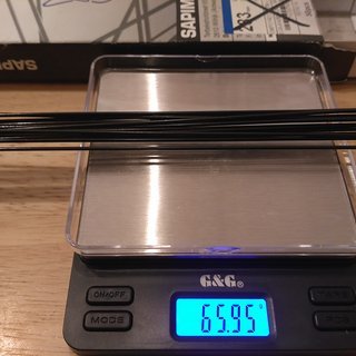 Gewicht Sapim Speiche Laser 283mm, 14 Stk.