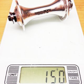 Gewicht Shimano Nabe 105 HB-5501 100mm/QR, 32-Loch