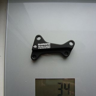Gewicht Shimano Scheibenbremsadapter SM-MA-F180S/S IS >>> IS +20