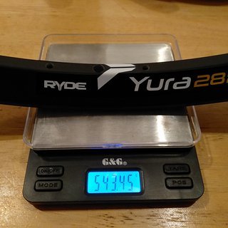 Gewicht Ryde Felge Yura 28 29" / 622x28 / 32 Loch