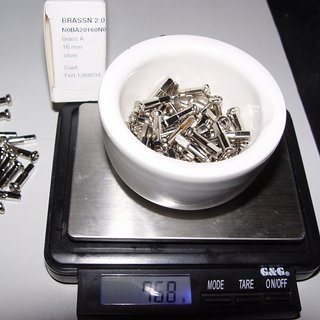 Gewicht DT Swiss Speichennippel Standard Messing 64x, 2mm, 16mm