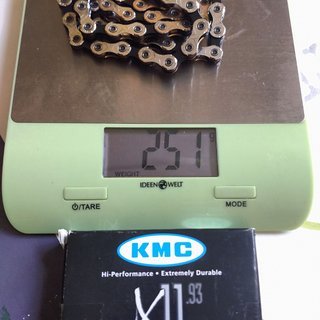 Gewicht KMC Chain Kette X11.93 114 glieder, 11-fach