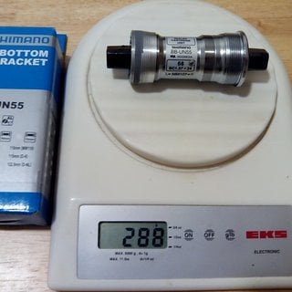 Gewicht Shimano Innenlager BB-UN55 4-Kant, 68/107mm, BSA
