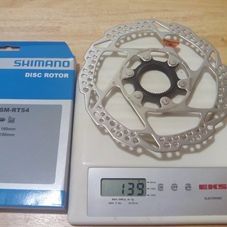 Gewicht Shimano Bremsscheibe SM-RT54S 160mm