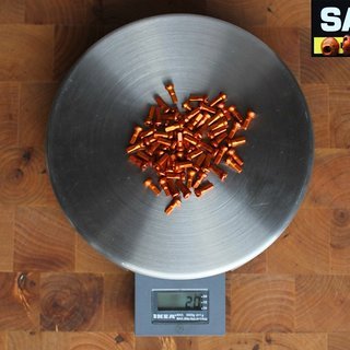 Gewicht Sapim Speichennippel Polyax Alu 64x, 2mm, 12mm
