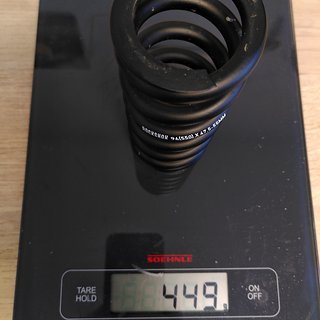 Gewicht Rock Shox Feder Stahlfeder Super Deluxe Coil metrisch, 134 mm 96 (550) × 47,5-55mm