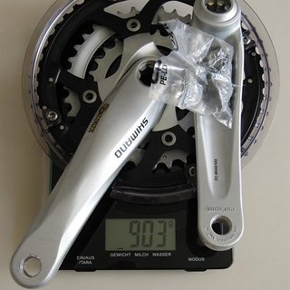 Gewicht Shimano Kurbelgarnitur Deore FC-M442/443 175mm, 26/36/48Z
