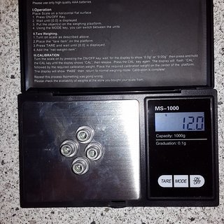 Gewicht Shimano Kettenblattschrauben XT FC-M785 M8 x 8,5mm, 4x