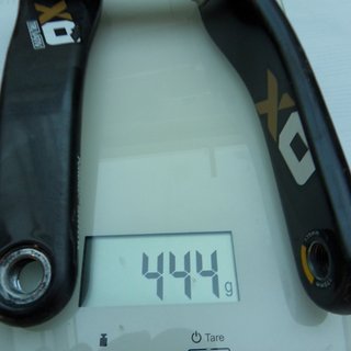 Gewicht SRAM Kurbel X0 175mm, 68/73mm, BB30