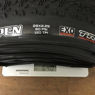 Gewicht Maxxis Reifen Aspen TR EXO  29 x 2,25