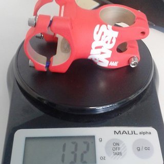 Gewicht Answer Vorbau ATAC rot 50mm, 31,8 Klemmung