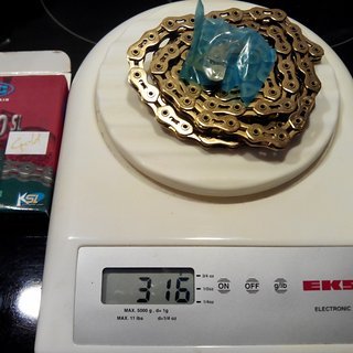 Gewicht KMC Chain Kette K810SL Gold 100 Glieder, 1-fach