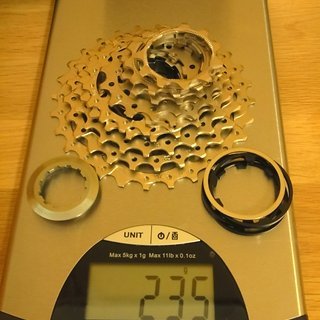 Gewicht Shimano Kassette Ultegra CS-6700 10-fach, 11-28Z