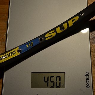 Gewicht Mavic Felge SUP 217 26" 36 Loch