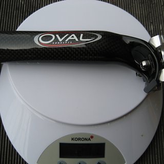 Gewicht Oval Concepts Sattelstütze R900 31,6 x 280 mm