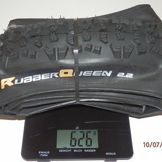 Gewicht Continental Reifen Rubber Queen RaceSport  26x2.2", 55-559