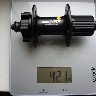 Gewicht Shimano Nabe XT FH-M756 135mm/QR, 32-Loch