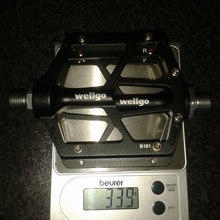 Gewicht Wellgo Pedale (Platform) B181 104x102x28 mm