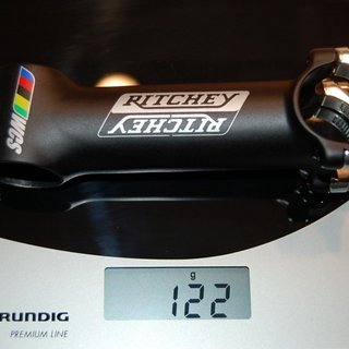 Gewicht Ritchey Vorbau WCS 31.8mm, 120mm, 6°