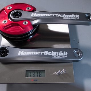 Gewicht Truvativ Kurbelgarnitur Hammerschmidt AM 175mm, 24Z