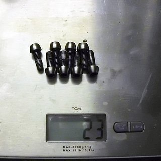Gewicht Syntace Schrauben, Muttern konische Inbusschraube M6x16, Ti