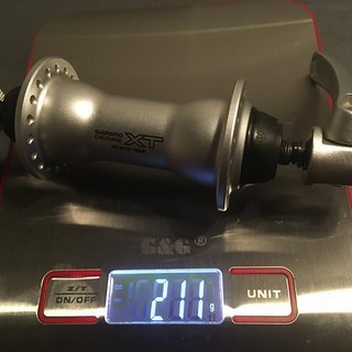 Gewicht Shimano Nabe XT HB-M750 36l Front 36l Non-Disc