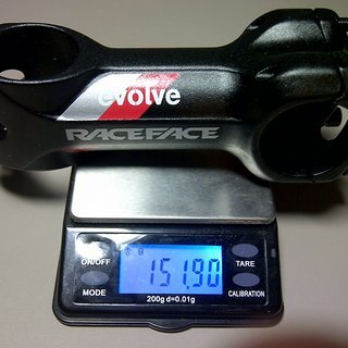 Gewicht Race Face Vorbau Evolve XC 31.8mm, 90mm, 6°
