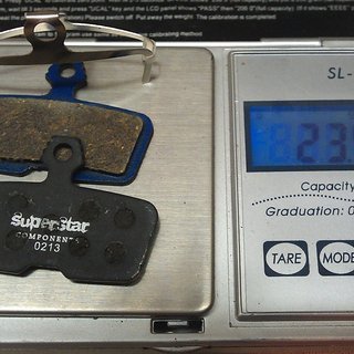 Gewicht Superstar Components Bremsbelag A5 - Organic Code ab 2011